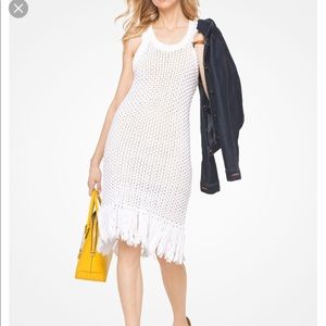 Michael Kors / Crochet fringe sleeveless dress XXS